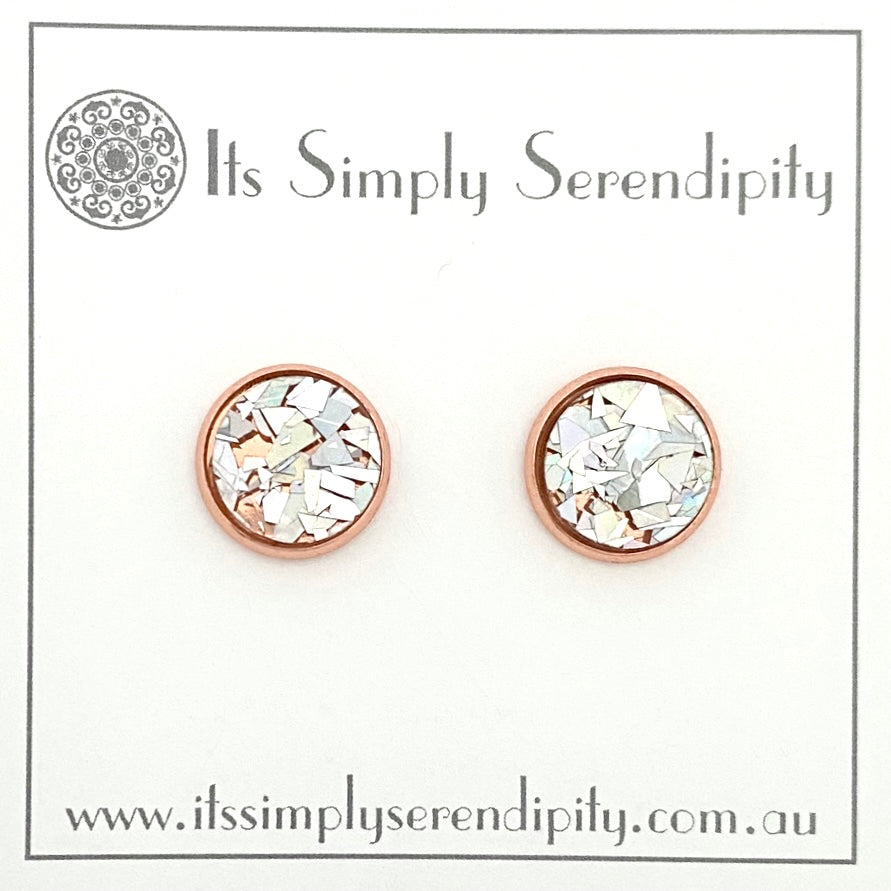 Colourful Crystals - Silver - Rose Gold Setting
