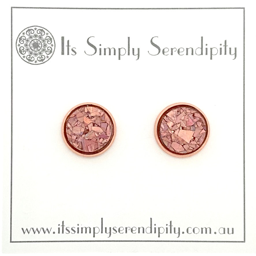 Colourful Crystals - Blush Pink - Rose Gold Setting