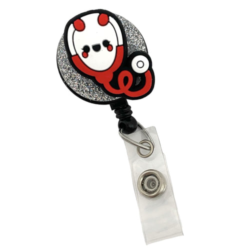 Badge Buddy - Red Stethoscope