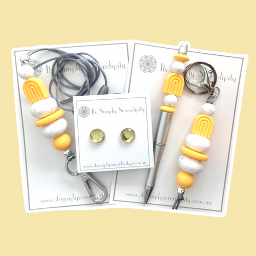 Organised Bundle with FREE EARRINGS - Curvy Butter Yellow