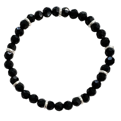 Lustre Bracelet - Black - 6mm Bead