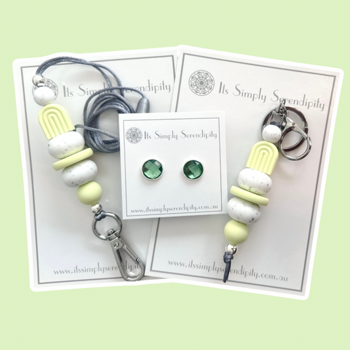 Key Holder Bundle with FREE EARRINGS - Curvy Melon