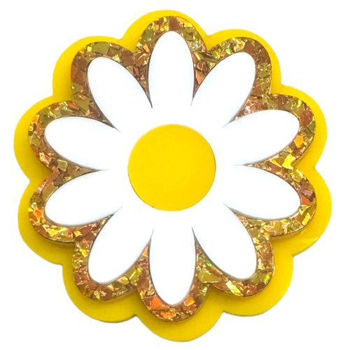 Fresh As A Daisy - White - Brooch