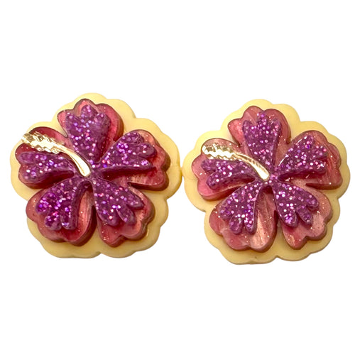 Heavenly Hibiscus - Statement Studs