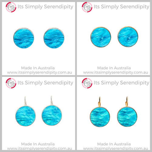 Ocean  - Marble - Bezel Set