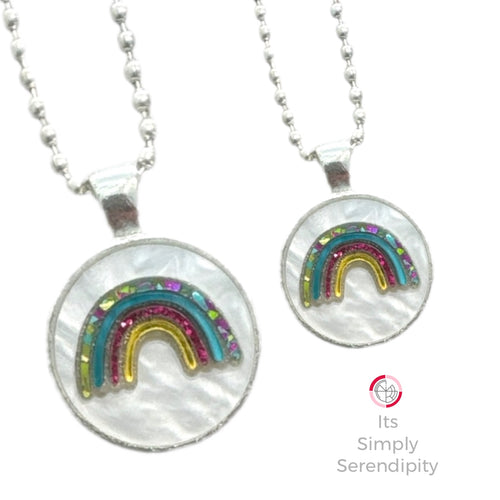 Bling Bling Rainbow  Pendant Necklace