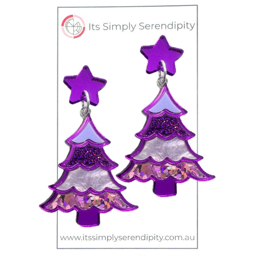 Christmas Tree - Four Seasons - Purple - Dangles