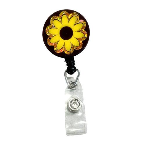 Badge Reel - Sunny Sunflower