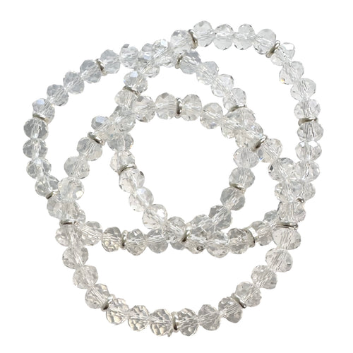 Lustre Bracelet - Clear - 8mm Bead