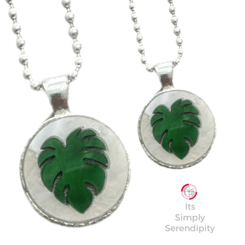 Mad For Monstera Pendant Necklace