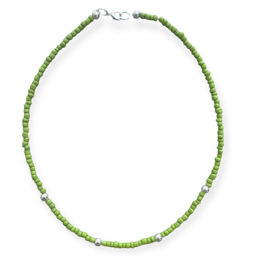 Simple Singles - Necklace - Light Green