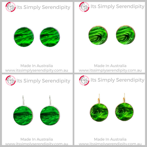Emerald - Marble - Bezel Set