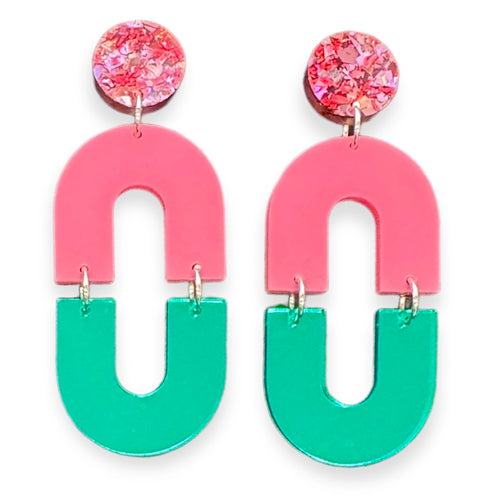 Watermelon Mojito - Dangle Earrings