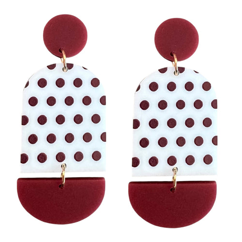 Blue Polka Dot Dangles