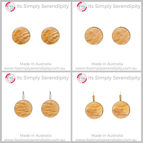 Caramel - Marble - Bezel Set