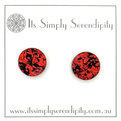 Shimmer Shards - Red - Simple Studs