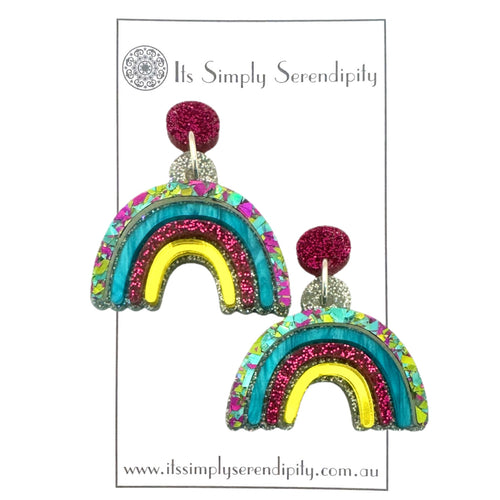 Bling Bling Rainbow - Dangle Earrings