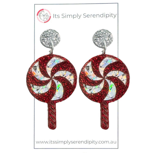 Christmas Lollipop - Dangle Earrings