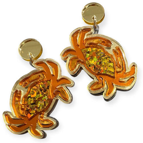 Crab-ulous Crustaceans - Crab Dangle Earrings