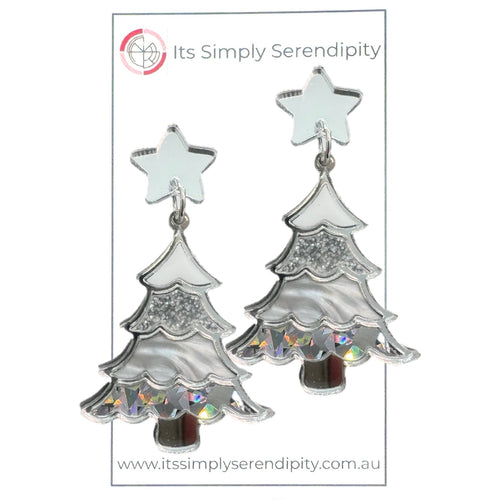 Christmas Tree - Four Seasons - White - Dangles