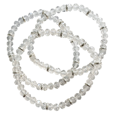 Lustre Bracelet - Clear - 6mm Bead