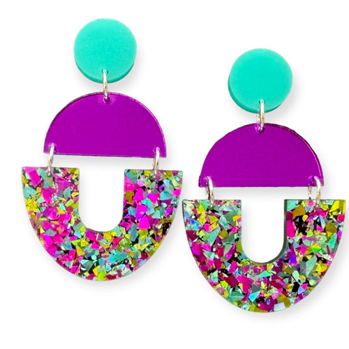 Psychedelic Mermaid - Dangle Earrings