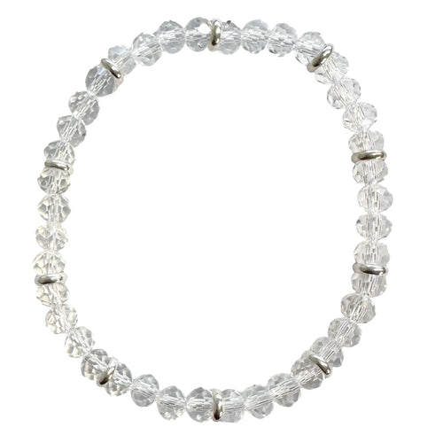 Lustre Bracelet - Clear - 6mm Bead