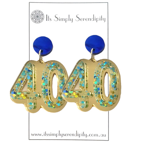 40th Birthday Number Earrings - Dangles