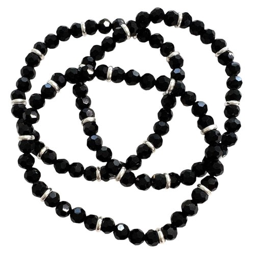 Lustre Bracelet - Black - 6mm Bead