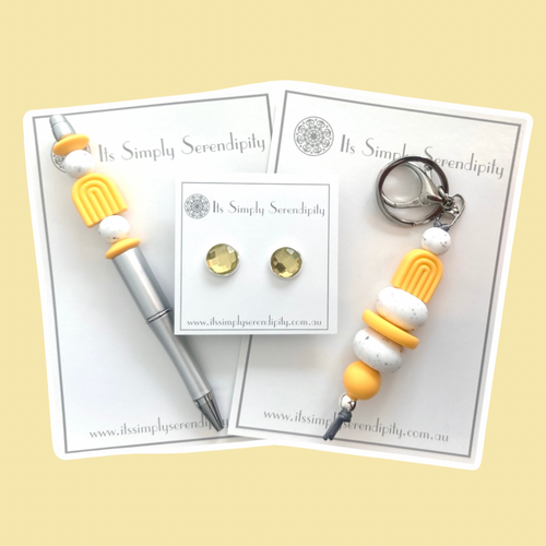 Gift Giving Bundle with FREE EARRINGS - Curvy Butter Yellow