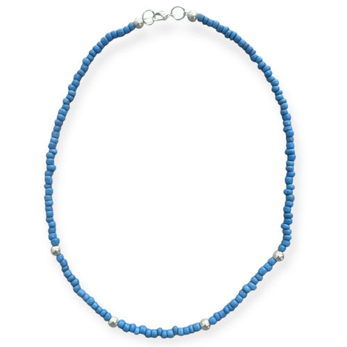 Simple Singles - Necklace - Light Blue