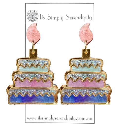 Birthday Cake - Pastels - Dangles