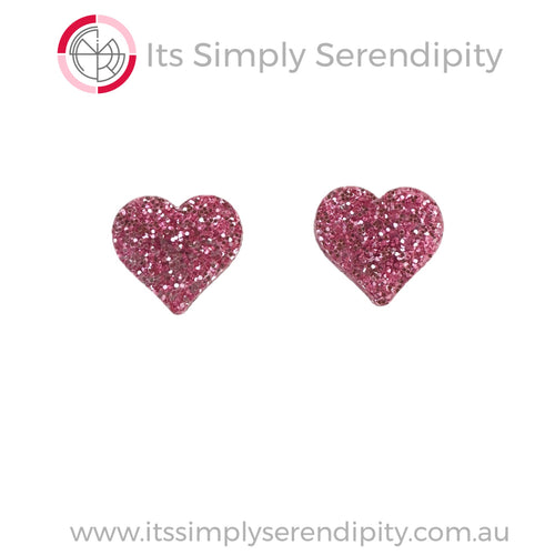 Pretty Pink Hearts - Studs