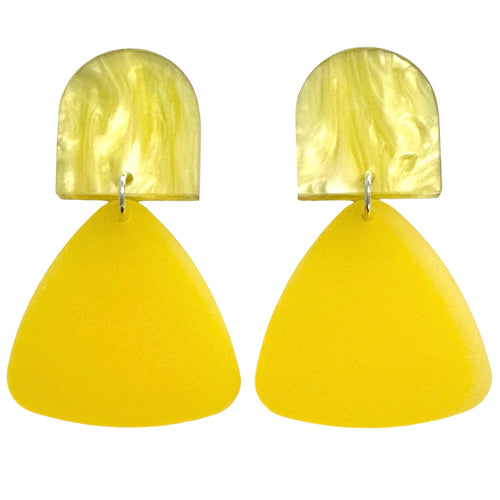 Fruity Frosts - Yellow - Dangle Earrings