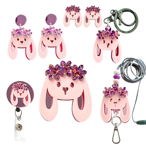 Blooming Bunny - Stud Earrings