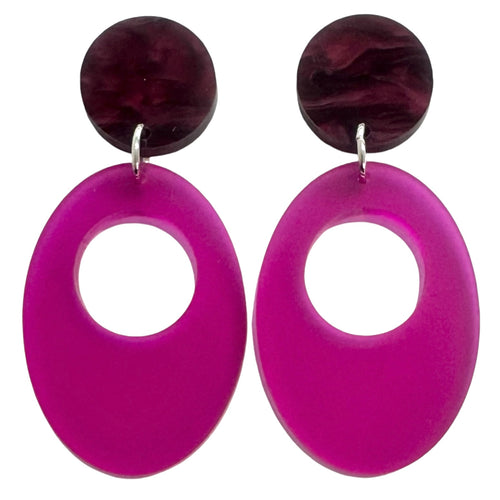 Fruity Frosts - Fuschia - Dangle Earrings