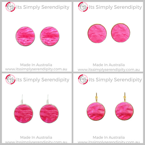 Pink - Marble - Bezel Set