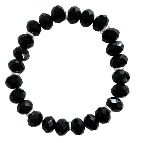 Lustre Bracelet - Black - 10mm Bead