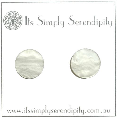 Marble - White - Simple Studs