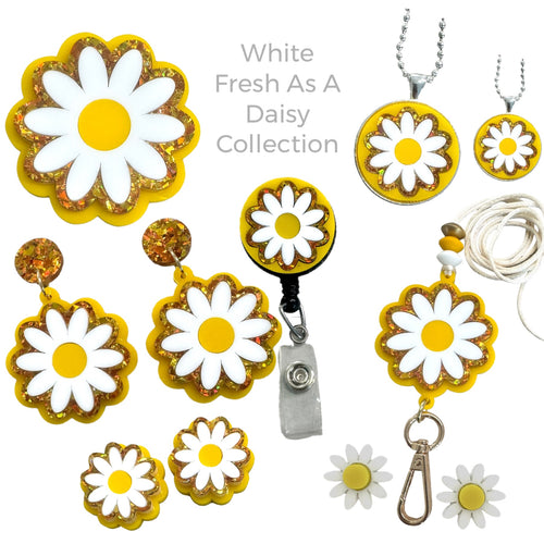 Fresh As A Daisy - White - Lanyard