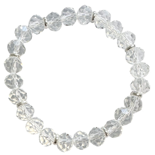 Lustre Bracelet - Clear - 10mm Bead