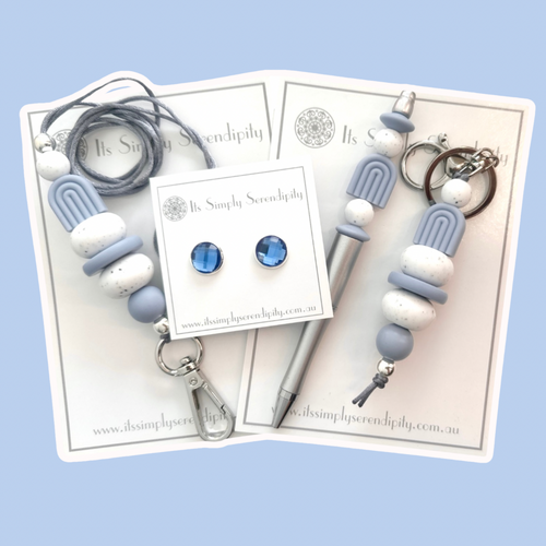 Organised Bundle with FREE EARRINGS - Curvy Dusky Blue