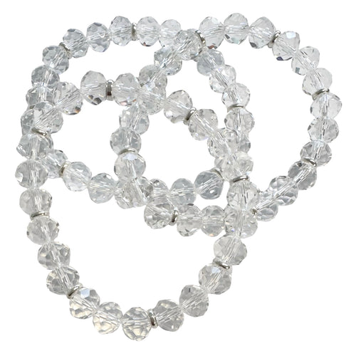 Lustre Bracelet - Clear - 10mm Bead