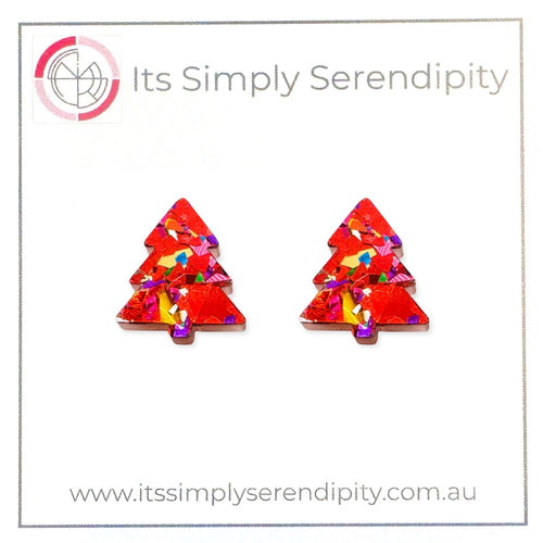 Christmas Tree - Festive Red - Stud