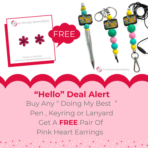 Be Kind To Your Mind - Lanyard + FREE Flower Earrings