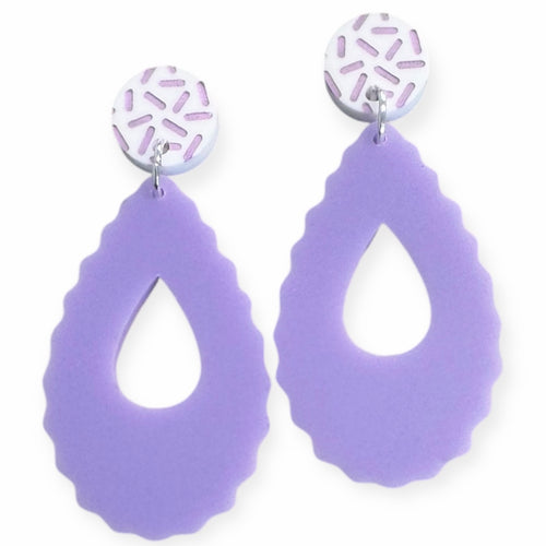 Purple Pears - Dangle Earrings