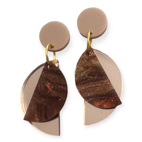 Chocolate Galaxy - Dangle Earrings