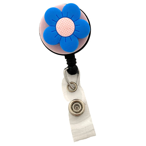Badge Buddy - Bright Blooms - Blue Flower