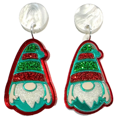 Christmas Gnome - Statement Dangles
