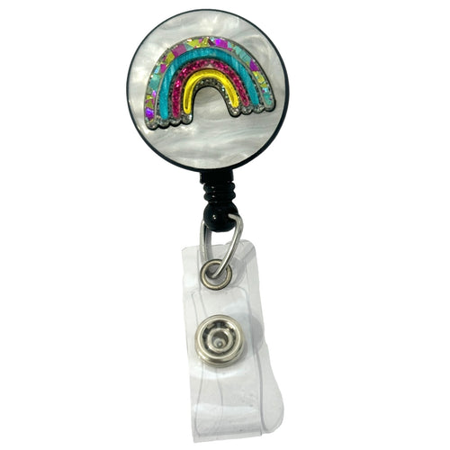 Badge Reel - Bling Bling Rainbow